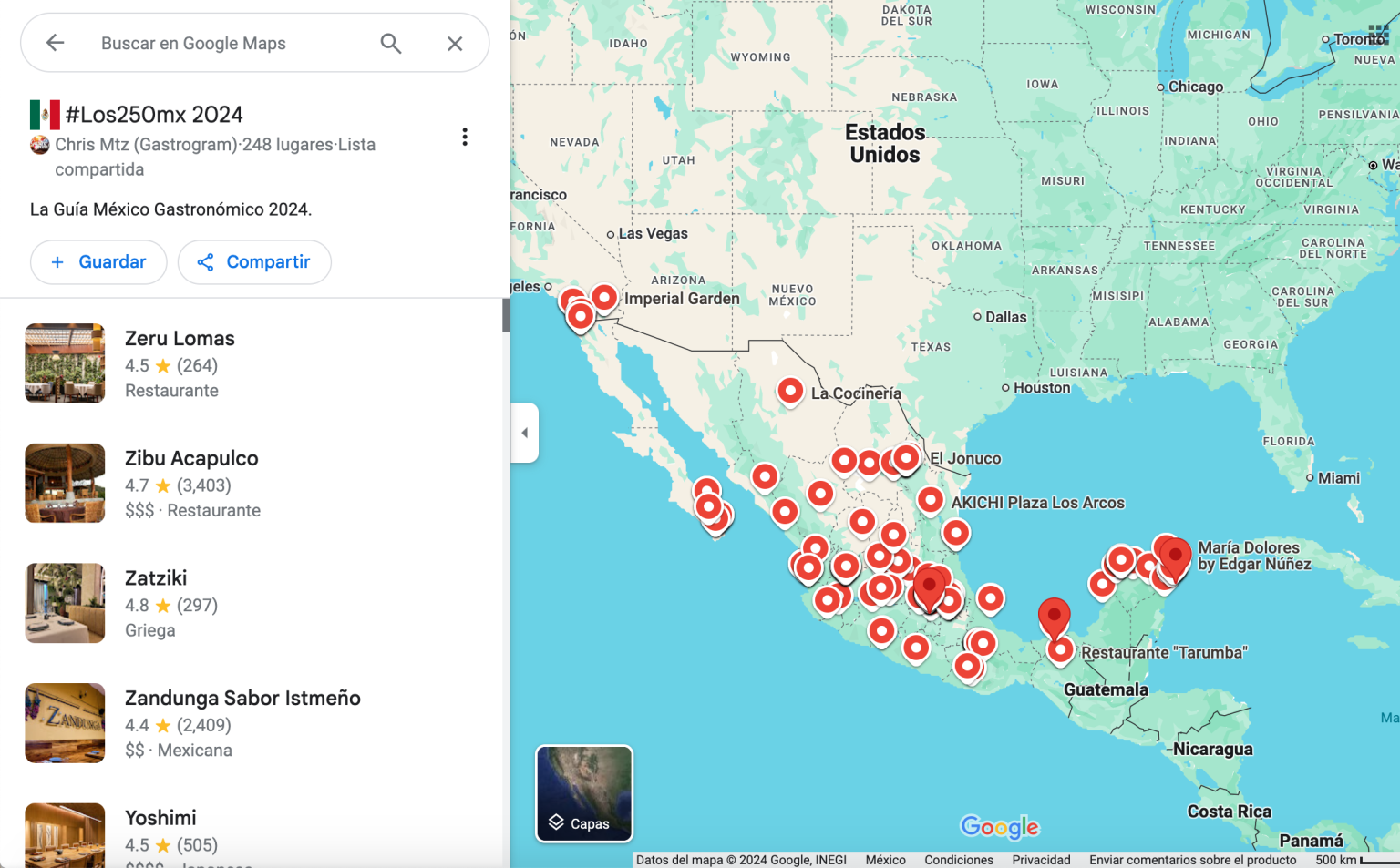 Bar Mapa Encuentra los 250 mejores restaurantes de México en este mapa interactivo